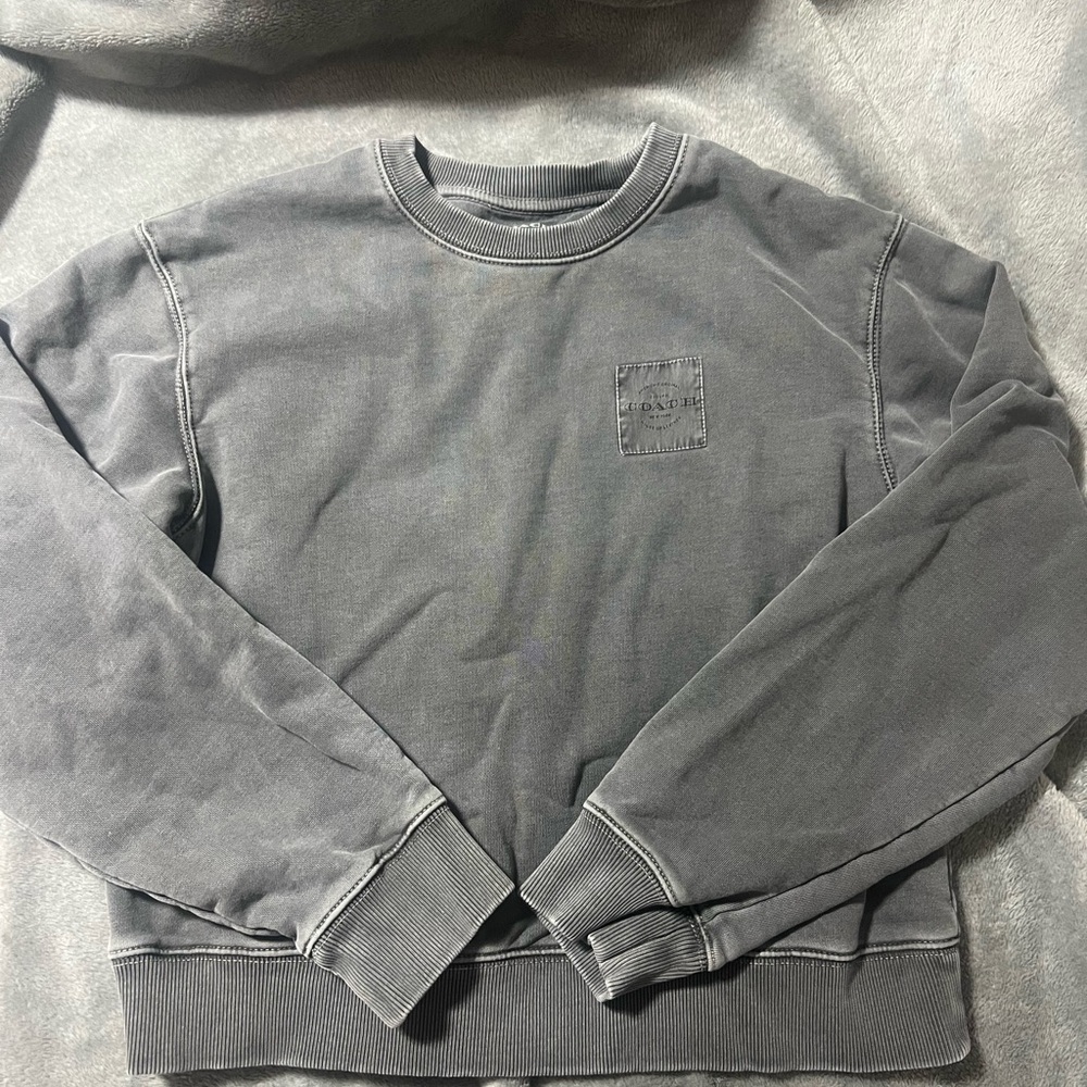 Gray Crewneck Coach Sweatshirt Small